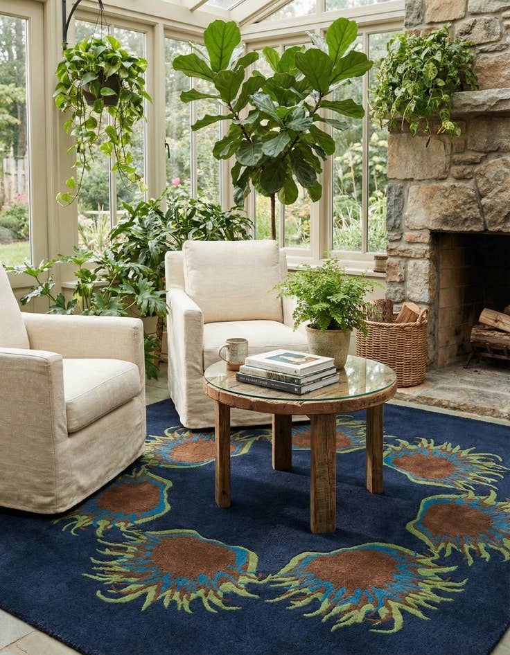 Detail image of 7' 6 x 7' 7 Luna Wool Square Rug