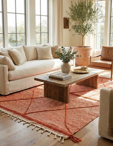 6' 6 x 10' 5 Hand Knotted Moroccan Wool Rug