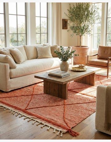 6' 6 x 10' 5 Hand Knotted Moroccan Wool Rug