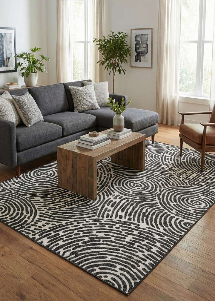 7' x 10' Easy-Clean Modern Indoor / Outdoor Rug