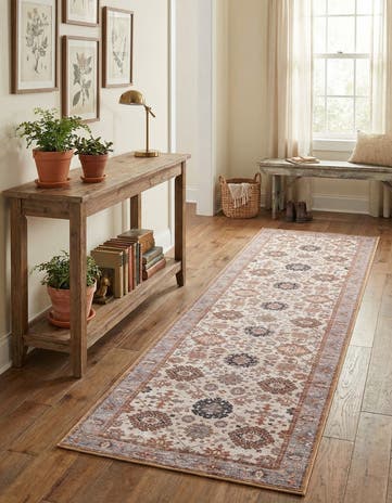 2' 7 x 12' Washable Timeless Runner Rug