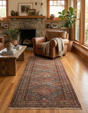 3' 6 x 9' 10 Hand Knotted Ultra Vintage Persian Wool Runner Rug