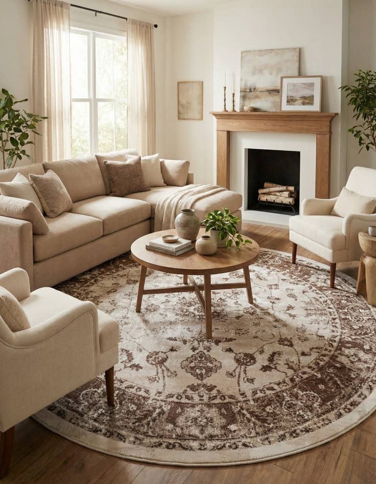 Detail image of 10' 8 x 10' 8 Himalaya Round Rug