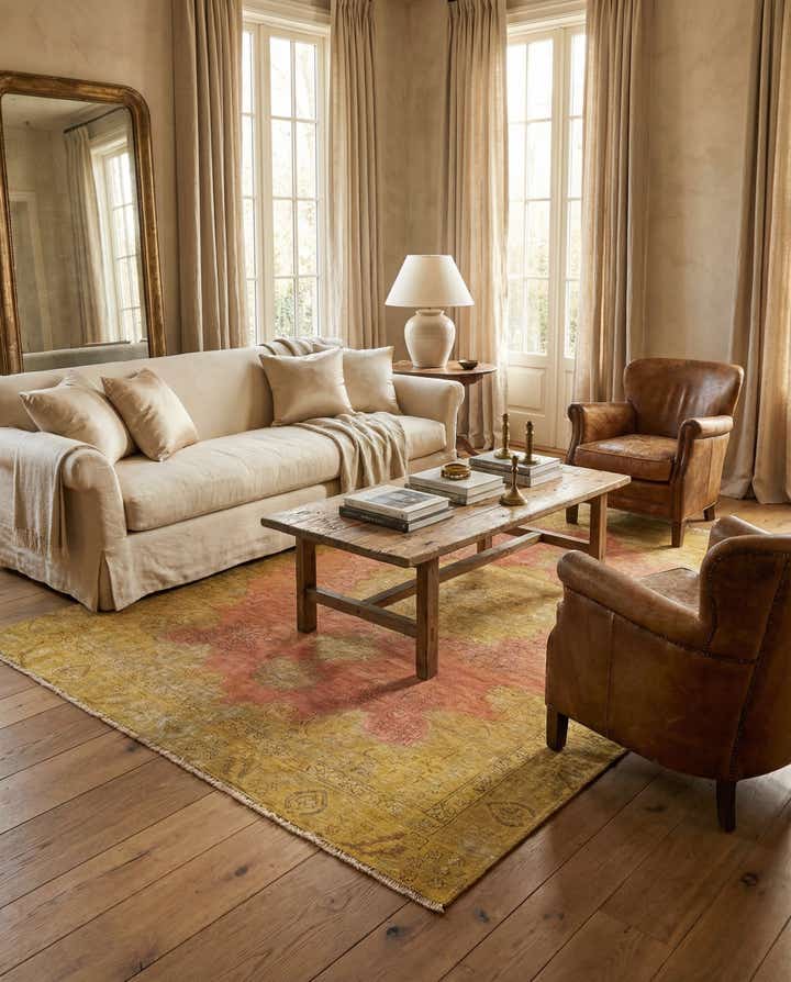 6' x 8' 8 Hand Knotted Ultra Vintage Persian Wool Rug
