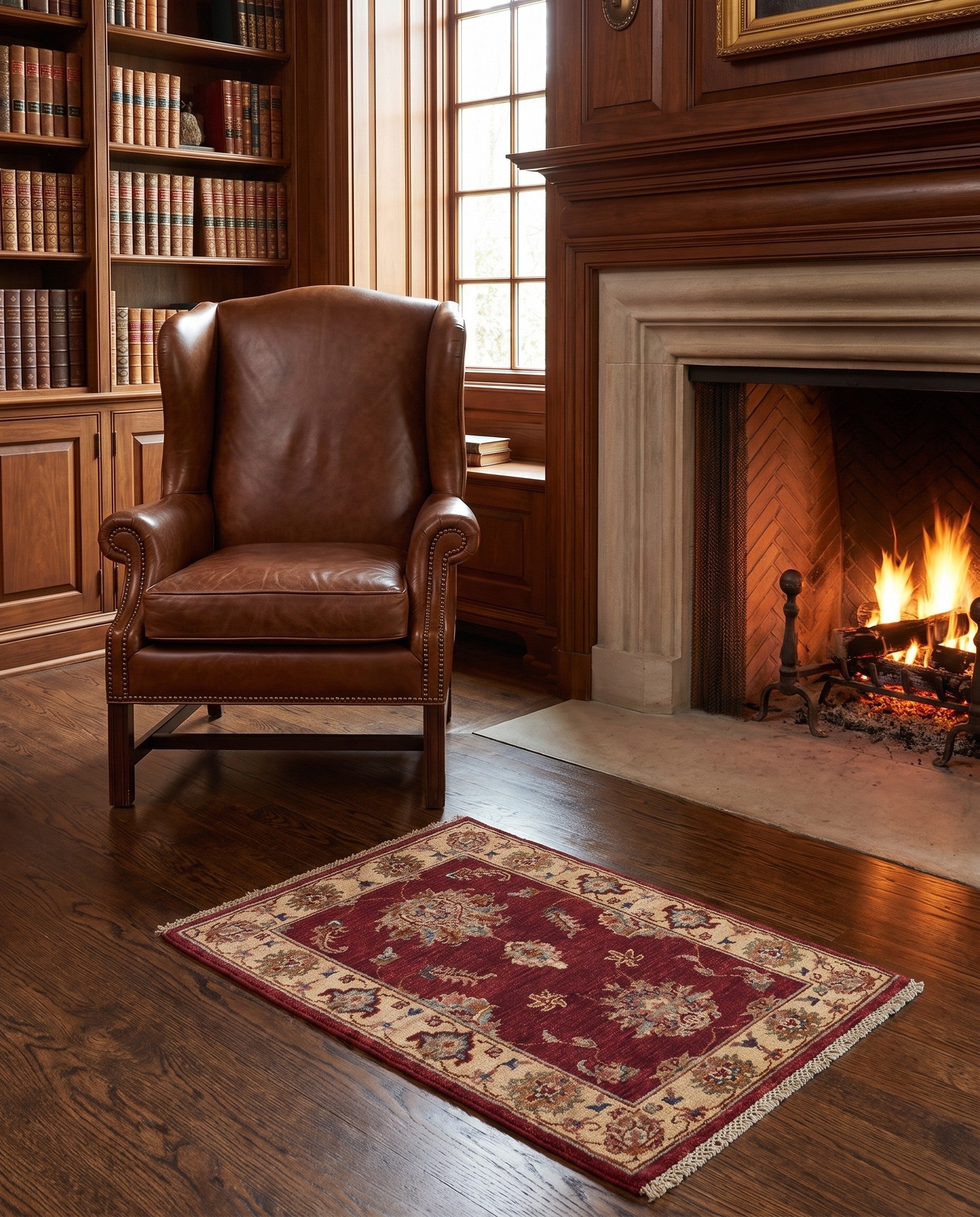 2' x 3' 2 Hand Knotted Ziegler Rug