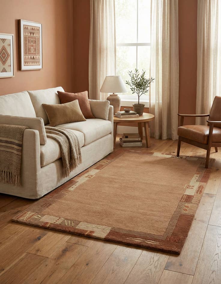 Detail image of  2' 5 x 4' 7  Hand Knotted Nepal Wool Rug