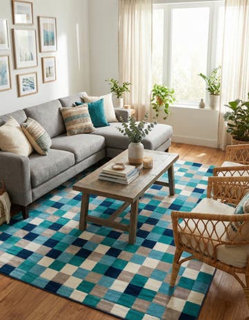 Teal Azalea Rug