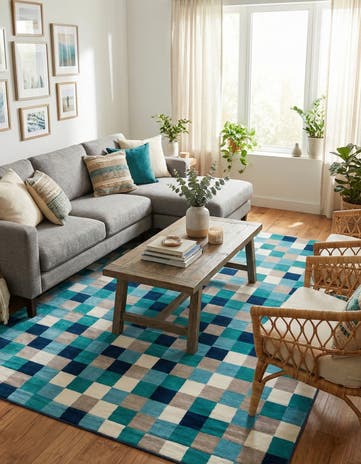 Teal Azalea Rug