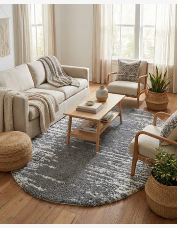 5' 3 x 8' Serenity Shag Oval Rug