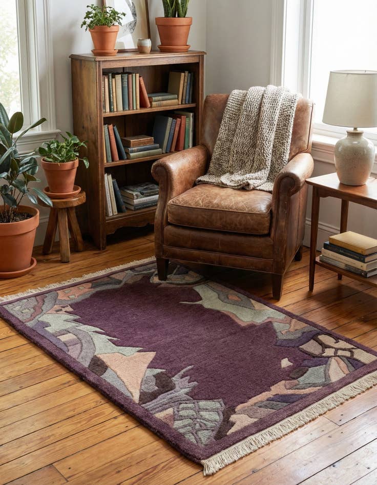 Detail image of  2' 1 x 3'  Hand Knotted Tibet Wool Rug