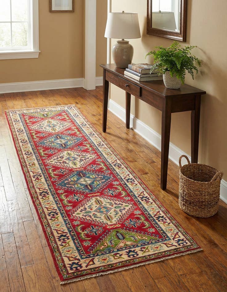 Detail image of 2' 8 x 9' 7  Hand Knotted Kazak Runner Rug