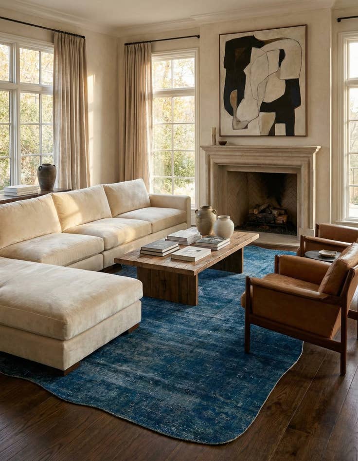 Detail image of 8' x 12'  Hand Knotted Ultra Vintage Persian Wool Rug