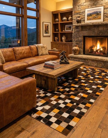 5' 1 x 8' 1 Cowhide - Patchwork Rug