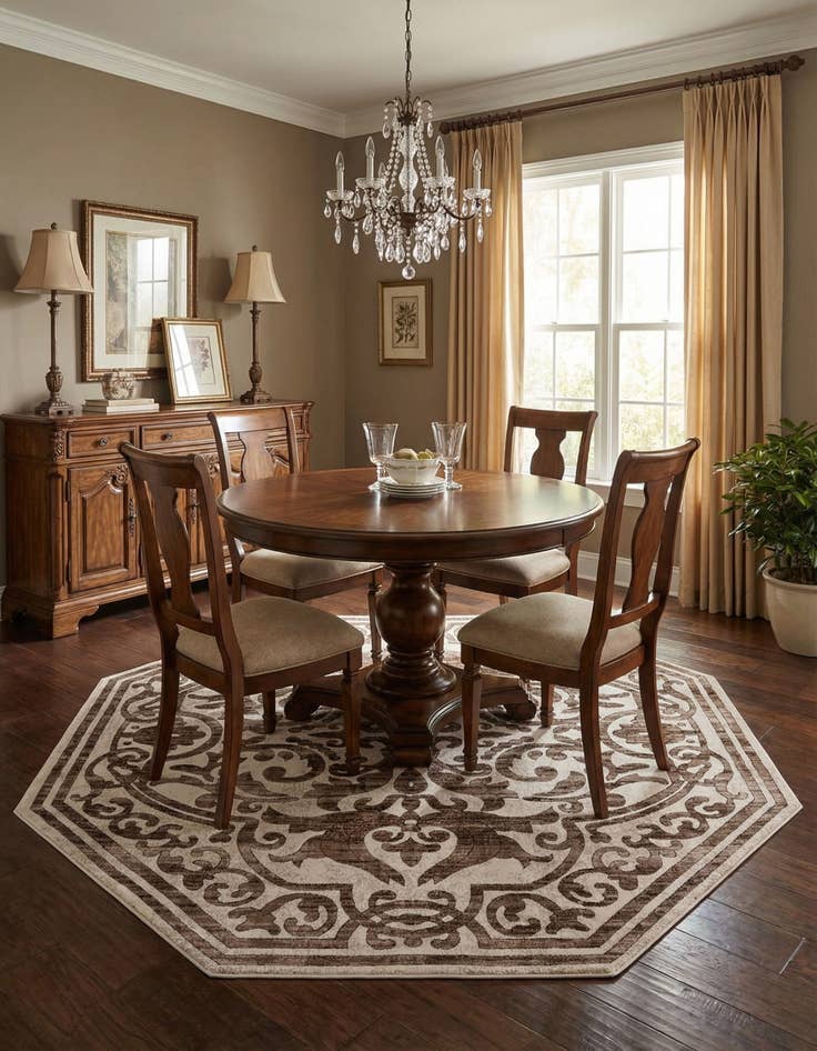 Detail image of 7' 10 x 7' 10 Hermitage Octagon Rug