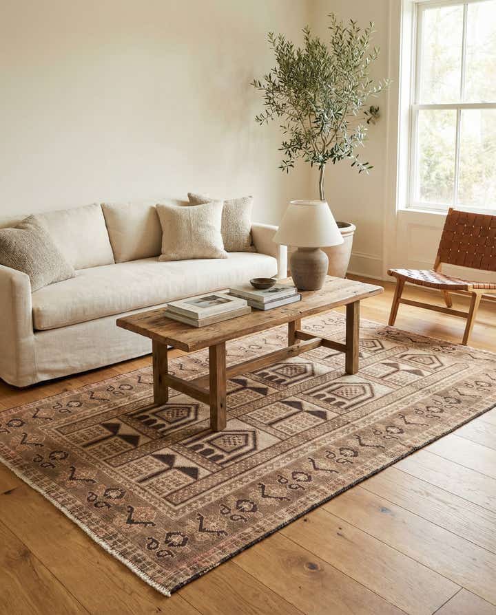 3' 4 x 6' 1 Hand Knotted Ultra Vintage Persian Wool Rug