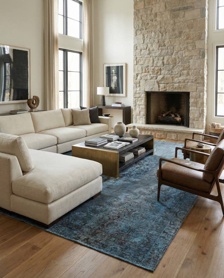 Detail image of 8' 4 x 11' 6 Hand Knotted Ultra Vintage Persian Wool Rug