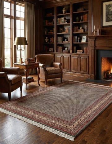 5' 10 x 7' 9 Hand Knotted Mir Wool Rug