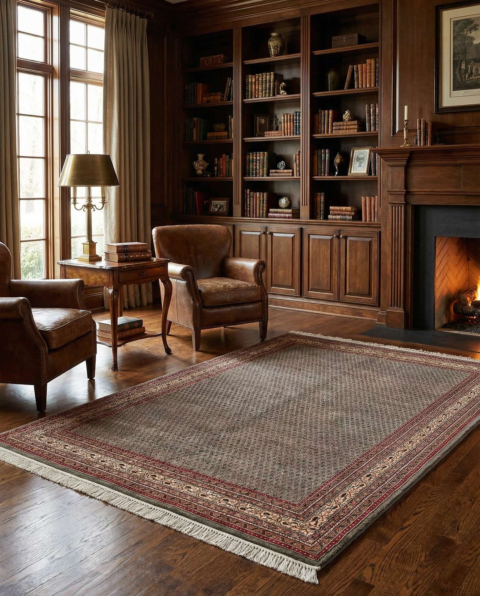 5' 10 x 7' 9 Hand Knotted Mir Wool Rug
