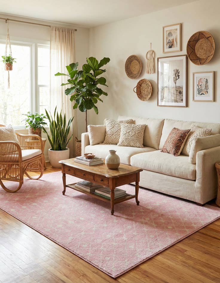 Detail image of 7' 10 x 10' Moroccan Trellis Rug