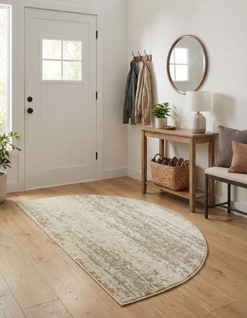 Bone Beige Angelica Hearth Rug