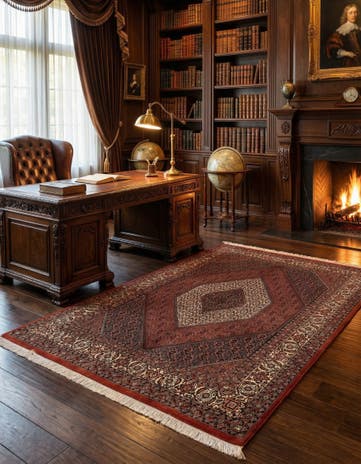 4' 10 x 6' 11 Bidjar With Silk Rug