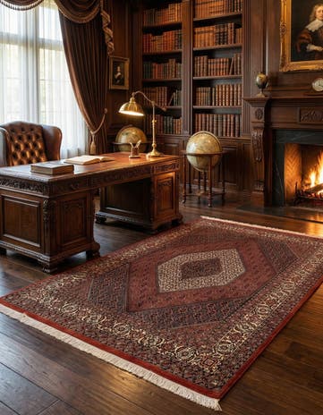 4' 10 x 6' 11 Bidjar With Silk Rug