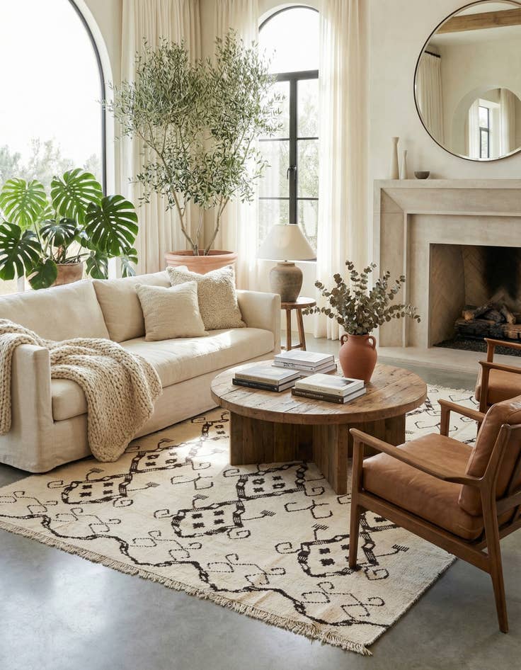 Detail image of  8' 2 x 9' 7  Hand Knotted Moroccan Wool Rug