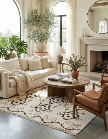 8' 2 x 9' 7 Hand Knotted Moroccan Wool Rug
