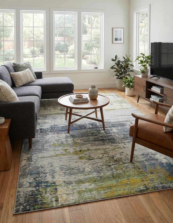 Detail image of 10' 6 x 16' 5  Washable Spectrum Rug