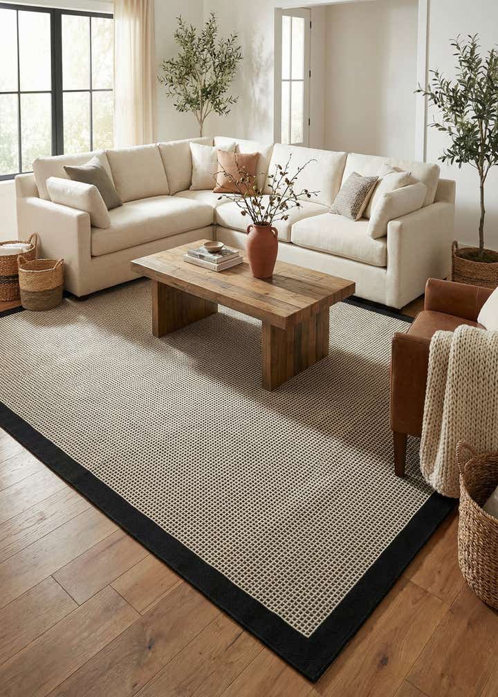 10' x 14' Easy-Clean Border Indoor / Outdoor Rug