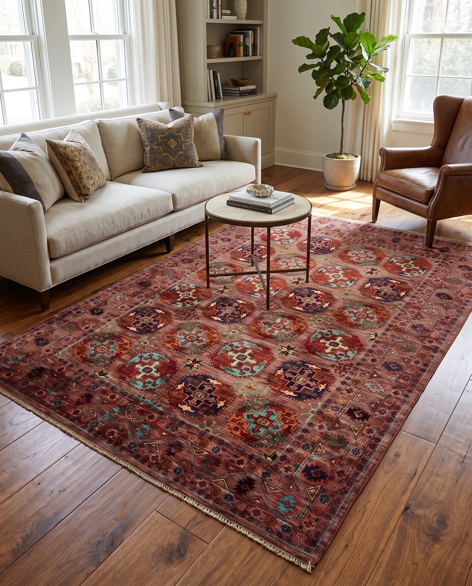 5' 3 x 7' Hand Knotted Ariana Ziegler Rug