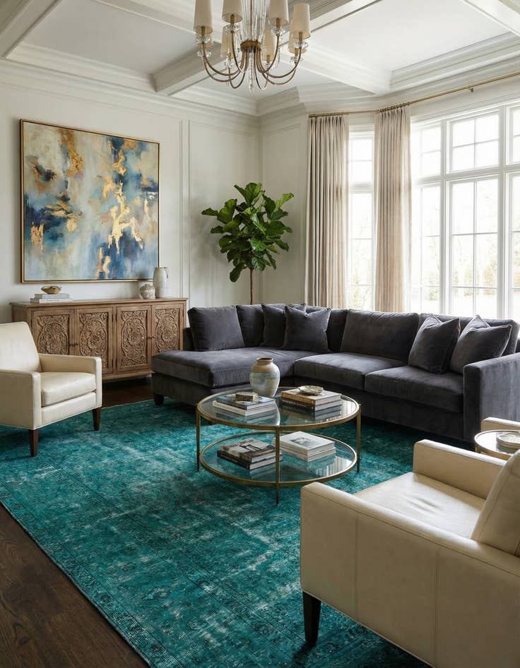 Detail image of 9' 5 x 12' 9  Hand Knotted Ultra Vintage Persian Wool Rug