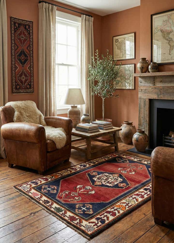 3' 10 x 5' Ghashghai Wool Rug
