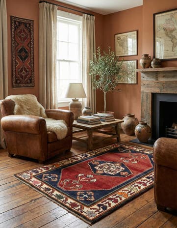 3' 10 x 5' Ghashghai Wool Rug