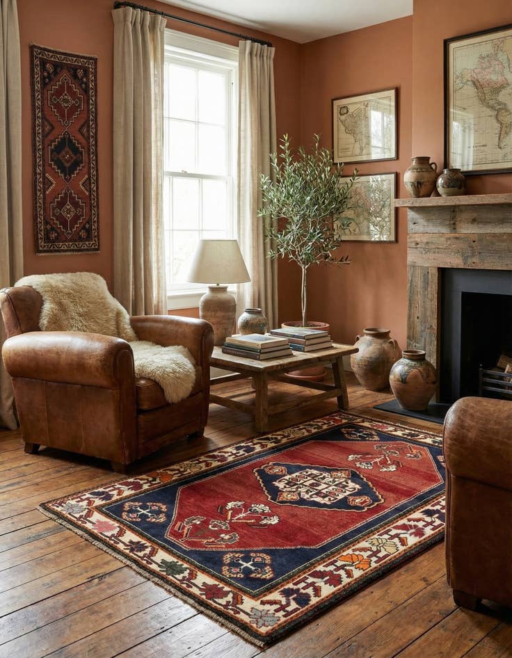 Detail image of  3' 10 x 5' Ghashghai Wool Rug