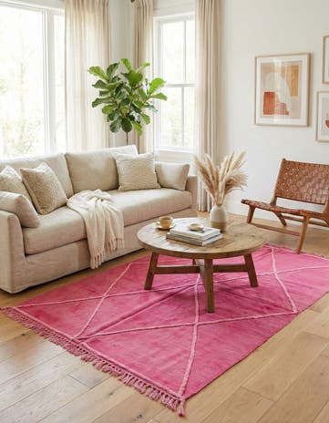 4' 7 x 6' 7 Hand Woven Kilim Modern Wool Rug