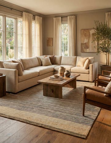 6' 8 x 10' 2 Hand Knotted Darya Wool Rug