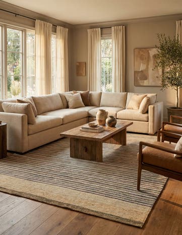 6' 8 x 10' 2 Hand Knotted Darya Wool Rug