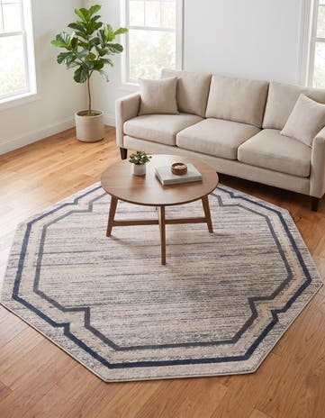Gray Oasis Tapis Octogone