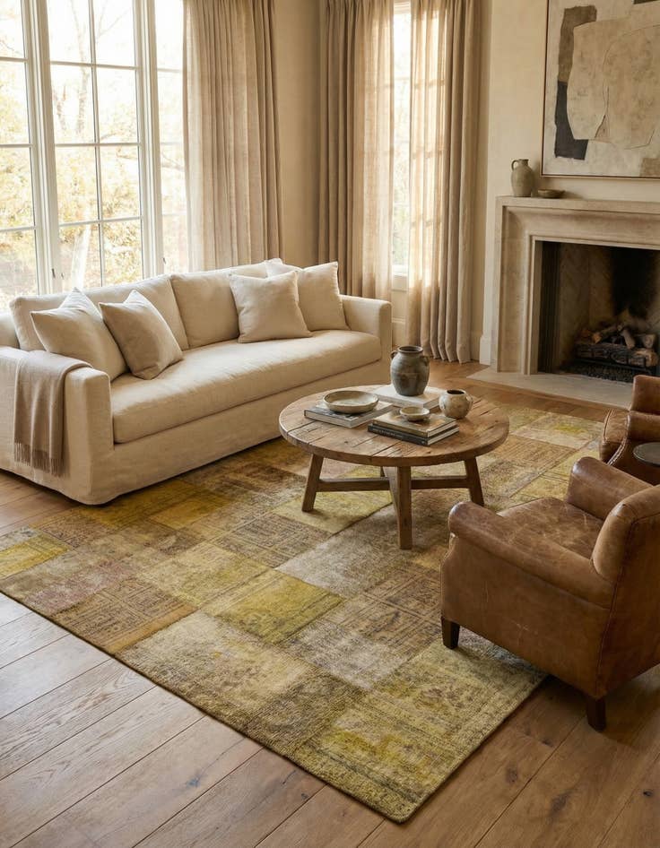 Detail image of 8' 4 x 11' 2  Hand Knotted Ultra Vintage Persian Wool Rug