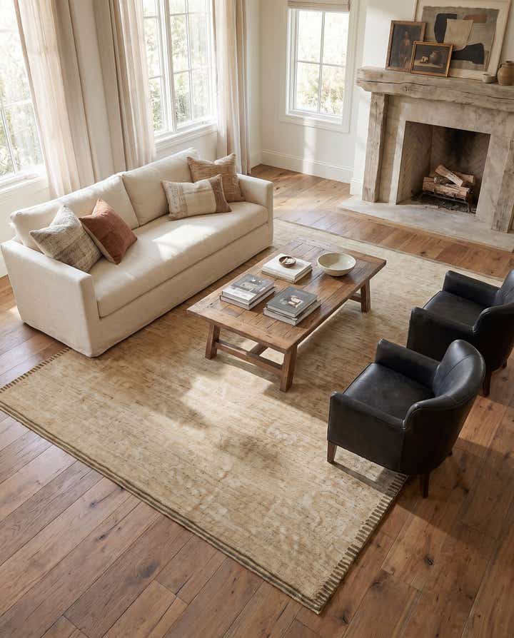 8' 4 x 10' Hand Knotted Oushak Wool Rug