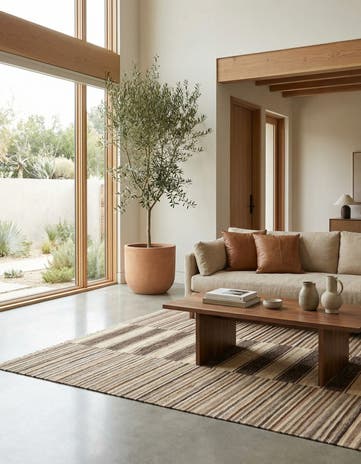 5' 5 x 7' 9 Hand Woven Kilim Modern Wool Rug
