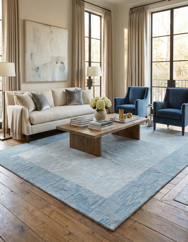 Detail image of 6' 7 x 9' 7  Hand Knotted Darya Wool Rug