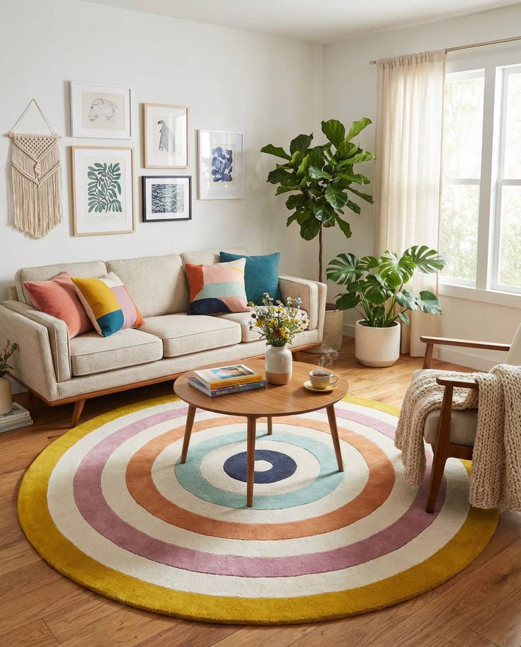 Detail image of 7' 10 x 7' 10 Hand Tufted Wool Round Rug