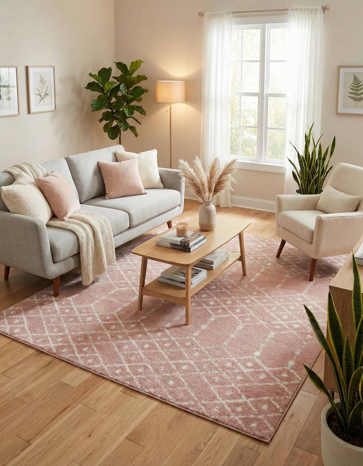 Detail image of  7' 10 x 7' 10 Paxon Trellis Square Rug