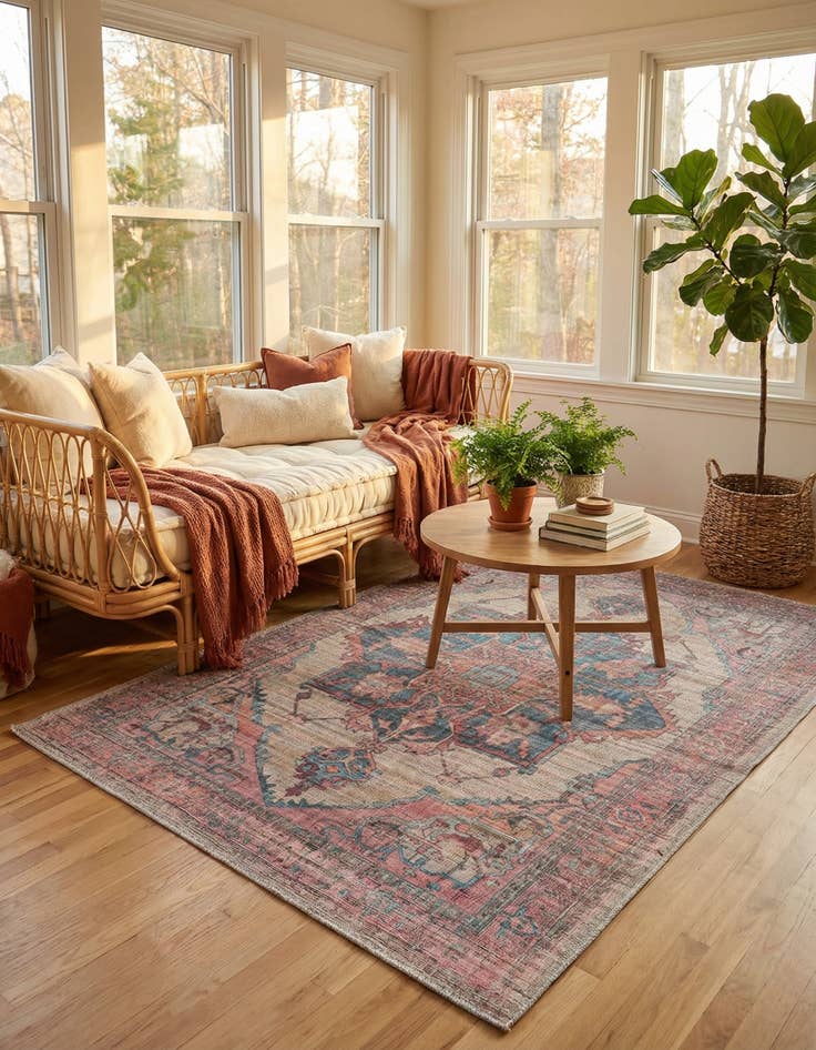 Detail image of 4' x 6'  Washable Nostalgia Rug