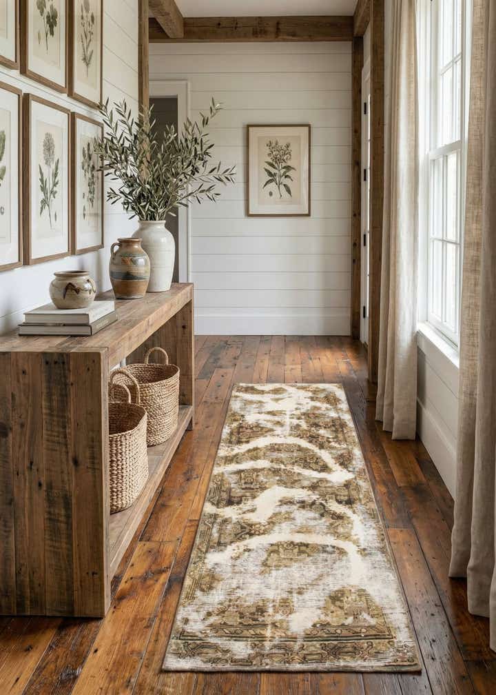 2' 10 x 9' 4 Hand Knotted Ultra Vintage Persian Wool Runner Rug
