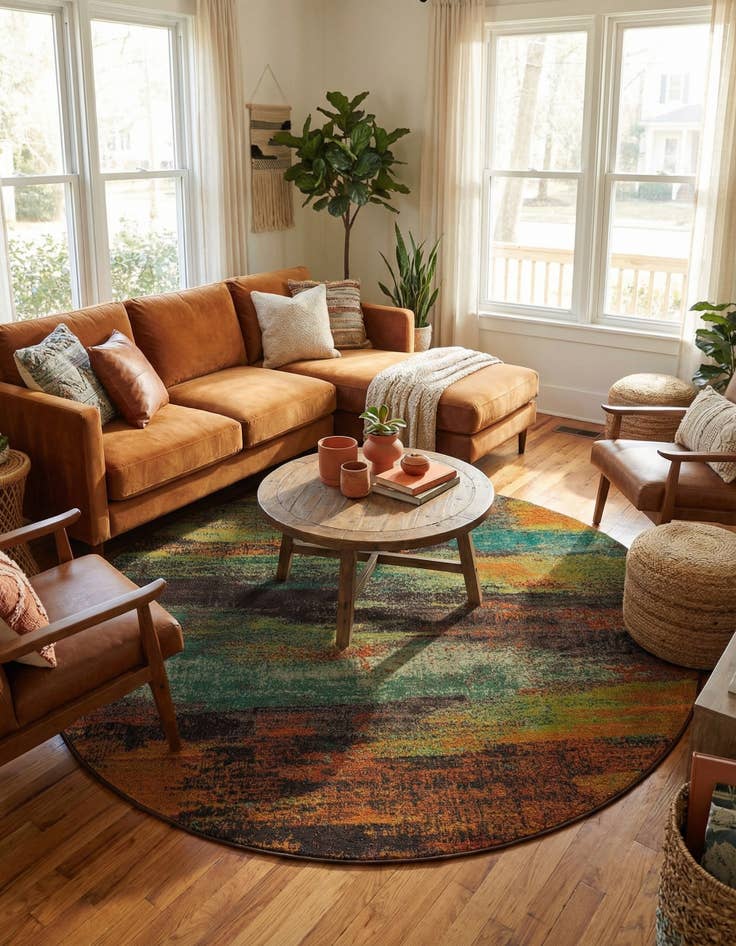 Detail image of  8' x 8'  Washable Sevilla Round Rug