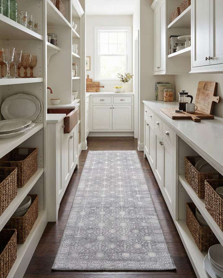 2' x 6' Washable Timeless Runner Rug