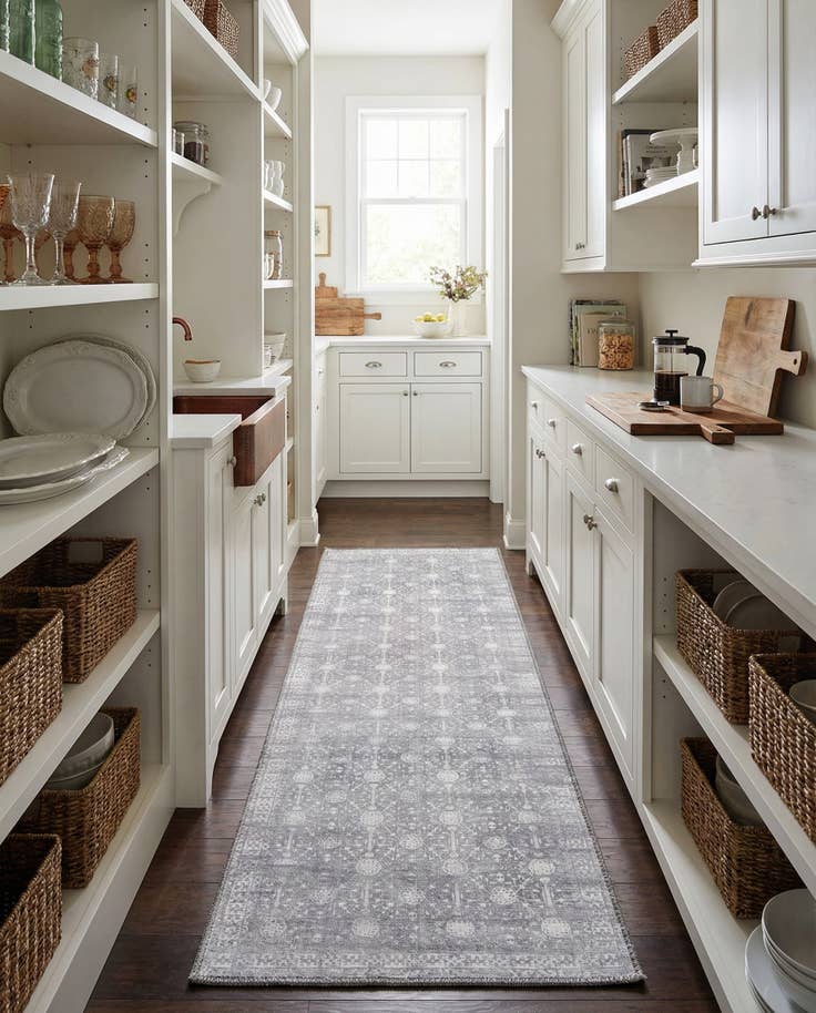 Detail image of 2' x 6' Washable Timeless Runner Rug
